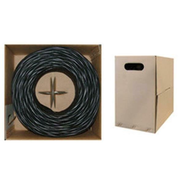 CAT5E- UTP- Bulk Cable- Solid- CMP/Plenum- 350MHz- 24 AWG- Black- 1000 ft, Cable Wholesale, Mfr#: 11X6-022TH